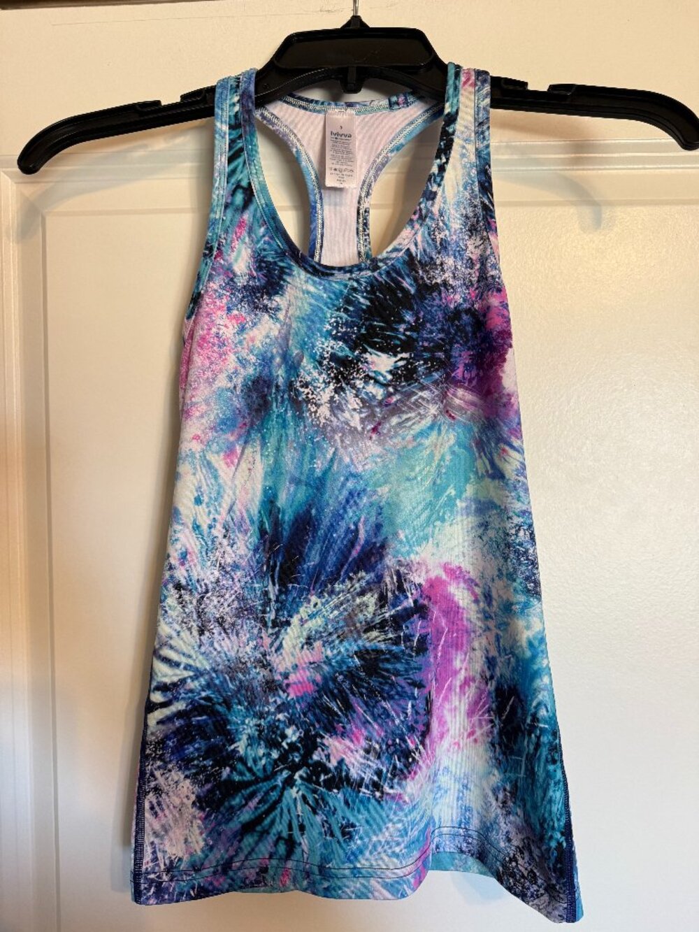Ivivva by Lululemon Splash Tie Dye Racerback Athletic Tank Top Size 8